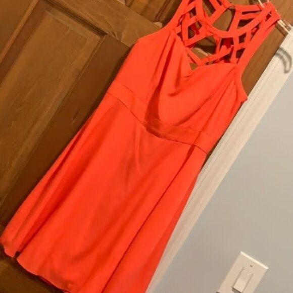 Guess Orange Cut Out Dress Size 8 - Picture 1 of 3